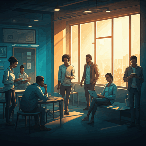 Children in Class-Sunset discussion